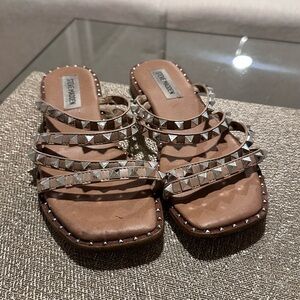 Studded Brown Sandals